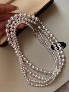 CAFFTI | New High-end Stacked Pearl Lock Necklace