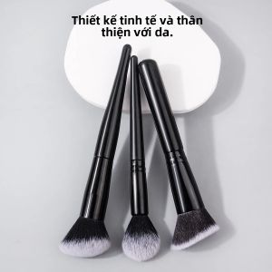 Bộ Cọ Trang Điểm Đa Chức Năng 3 Chiếc - Cọ Phấn Phủ Cọ Tạo Khối Cọ Nghiêng Lông Nylon Dùng Cho Phấn Má Hồng Kem Che Khuyết Điểm Kem Nền