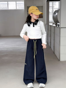 MPW | Girls Spring Autumn Fashionable Wide Edge Embroidered Two-Piece Set Casual Style Comfortable Material Korean Style Middle Large Children