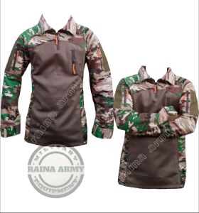 kaos bdu scuba kaos tactical bdu t-shirt army lengan panjang hijau loreng multicam tni ad nkri