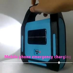 COB LED Solar Handheld Light Camping Lantern Multifunctional Waterproof Solar Flashlight USB Charging Night Fishing Lamp