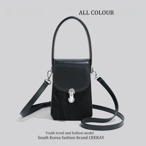 Fashionable CEEKAY Flagship Store Mens Crossbody Phone Bag Stylish 2025 New Model Chain Strap Korean Style Youth Synthetic Leather