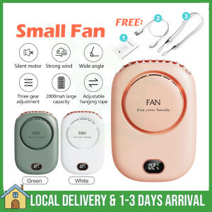 Neck Fan Portable Handheld Mini Fan 3 Speed Adjust USB Rechargeable Fan Outdoor Air Cooling Bladeless Fan Kipas Leher