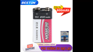 Pin Sạc Vuông 9V Beston 800mAh Sạc Lại Độ Bền Cao Cho Micro Đồng Hồ Vạn Năng Đồ Chơi