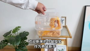 Portable Handheld Double-Layer Deluxe Transparent Hamster Cage Ultra Large Villa for Syrian Hamsters