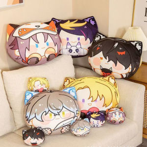 xb Luxiem Nijisanji EN Mysta Rias Shu Yamino Plushie Pillow Keychain Cute Cat Ear Round Cushion Gift bx