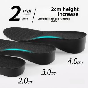 XIANZHAO | Comfortable Mens 2cm Height Increasing Insoles Black
