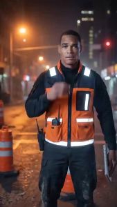 AYGHK Leadership Reflective Vest Vest Safety Suit Cycling Driving Traffic Construction Site Fluorescent Vest Clip