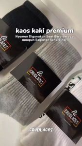 Kaos Kaki Panjang Motif Katun Terry Premium - Premium Terry Cotton Long Socks Crudlaces