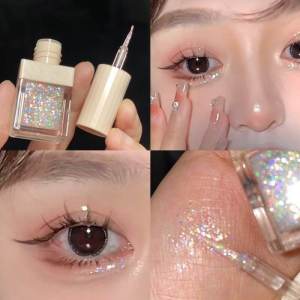 Gege Bear Sparkling Liquid Eyeshadow: Pearl Shimmer Highlighter Long-lasting Waterproof Sweat-proof Eye Makeup for All Skin Types