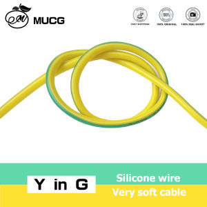 Dây Cáp Silicon Siêu Mềm Màu Vàng Trên Nền Xanh Dây Nối Điện Mềm Dẻo Dùng Cho Hệ Thống Sưởi Lõi Đồng 3/0 AWG - 4 AWG