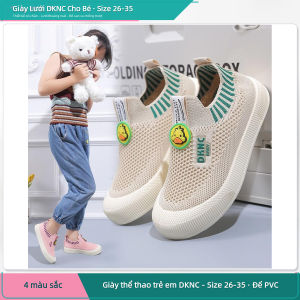 Giày Thể Thao Trẻ Em 6-14 Tuổi Lưới Thoáng Khí Đế Mềm Chống Trượt Size 26-35 Nam Nữ