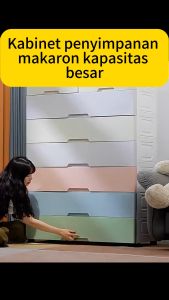 Perte Lemari Pakaian Plastik Lemari Laci Plastik 48CM Jumbo Loker Pakaian Laci Plastik Kabinet Drawer Storage Plastik Cabinet