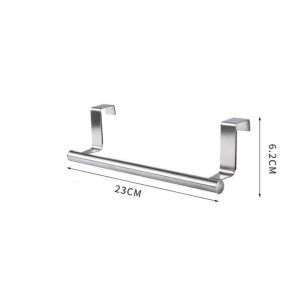 Towel Rod Steel Metal Wire Over Cabinet Towel Rack Storage Organizer Bathroom Door Hanging Towel Rack Punch-free Rag Hanger
