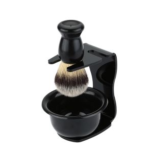 Shaving Brush Set 3-in-1 Shaving Set with Shaving Brush Shaving Bowl and Shaving Stand Fathers Day Mens Shaving Gift Set