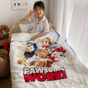 Summer Cartoon Paw Patrol Thin Air Conditioner Quilt for Children Nursery Nap Machine Washable Polyester Fiber Filled Quilt