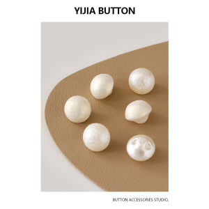 Nút Ngọc Trai Tròn Cao Cấp Cho Áo Khoác Ngoài Áo Len Cardigan Áo Trùm Đầu Phụ Kiện Trang Trí Nút Nữ Chất Liệu Acrylic