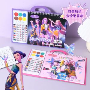 Hasbro | Brand new cute anime coloring book art book safe painting coloring book with paint suitable as a birthday gift for girlsstick