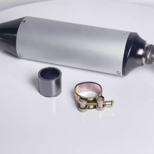 Motorcycle Exhaust Muffler with Clamp Universal Aluminum Alloy Modified for 70 110cc 125cc 150cc Motocross Street Dirt Bike ATV