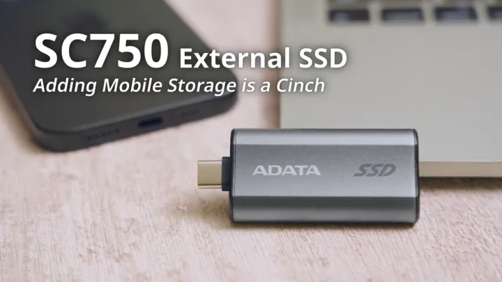 Adata SC750 External SSD High Speed Read/Write Up To 1,050/1,000 MB/s Cableless Compact Size - (500GB / 1TB)