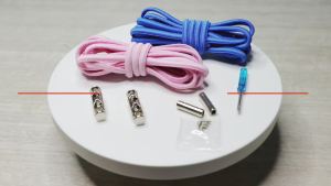 No Tie Shoe Laces Spring Metal Lock Elastic Shoelace for Sneakers Quick Put on And Take Off Shoe Accessories Lazy Shoelaces