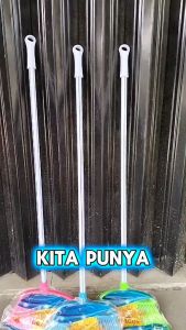 Sapu lantai nilon manila dragon + gagang nylon broom warna warni