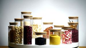 Toples Kaca Tutup Kayu One Two Cups: Perlengkapan Bumbu Dapur & Penyimpanan Makanan Kue Kering