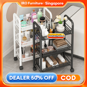IRO Multi-Purpose Trolley Rack With Wheel Movable Organizer For Kitchen Bathroom Bedroom Salon Trolley