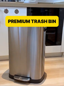 Tong Sampah Bertutup Dapur Dustbin Kitchen Large 20L 30L 50L Pedal Dustbin Stainless Steel Trash Bin