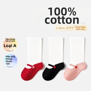 Vớ Bé Sơ Sinh Thoáng Khí Cotton