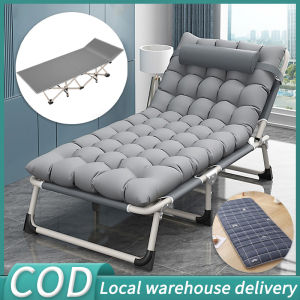 Multifunctional Heavy duty Folding Bed Sale With Pillow and Mattress Portable Single Simple Recliner Single Home Hospital Office Lunch Break Nap with mat Adjustable Height Installation-Free