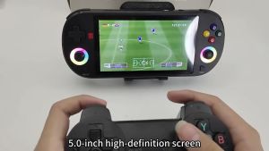 M22P Retro Game Console 64GB 5.0 Inch IPS Display RGB LED Joystick with Controller