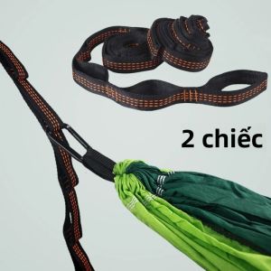 2 Dây Đai Võng Bằng Polyester Khả Năng Chịu Tải Cao 600lbs Độ Bền Phá Vỡ Cao Tự Chứa Lực Dùng Cho Đồ Nội Thất Ngoài Trời Dây Đai Võng Với 5 Vòng Correias