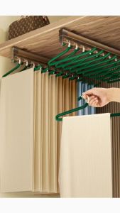 ไม้แขวนกางเกง ไม้แขวนกางเกงรูปทรงห่าน กันลื่น เคลือบพลาสติก ดีไซน์สวย เด็ก 29 cm ผู้ใหญ่ 35 cm 1เเพ๊คมี5ชิ้น พร้อมส่ง CM