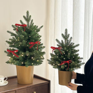 Elegant Mini Christmas Tree Decoration Living Room Desktop Ornament Festive Photo Prop Christmas Gift Decoration Item