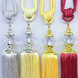 สายรวบม่านตุ้มเพชร สีสวย ไฮโซ