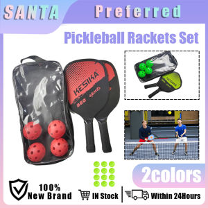 Durable Wooden Pickleball Paddle Pickleball Rackets Set of 2 Rackets and 4 Pickleballs Balls