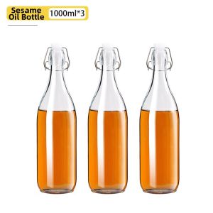 Sealed Glass Kitchen Bottle Large Capacity