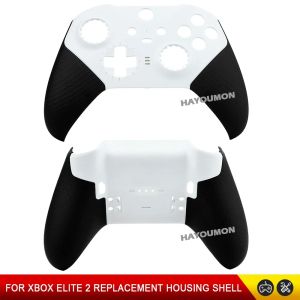 Front Back Full Housing Shell Faceplate Cover Replacement Repair for Xbox Elite Series 2 Controller Shell Case Cover Black White