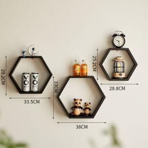 Creative Hexagonal and Rhombus Wall Shelf