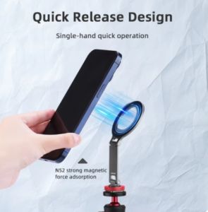 20240826 Magsafe Phone Holder Folding Magnetic Adjustable Car Phone Stand for iPhone 13 14 15 Camera Tripod Cold Shoe Bracket