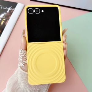 szhaiyu | Matte Water Ripple Dopamine Color Magnetic Phone Case for Samsung Galaxy Z Flip 8 7 6 5 ZFlip7 FE ZFlip8 3D for Magsafe Cover