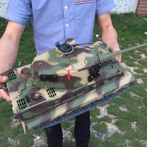 Heng Long 2.4G Remote Control Tank 1/16 German King Tiger Henschel Battle RC Tank 7.0 Upgraded Version with Infrared Metal Tracks