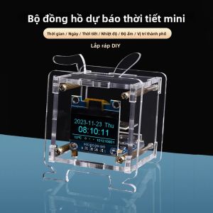 ESP8266 DIY Bộ Đồng Hồ Thời Tiết Kỹ Thuật Số 096 Inch Mini WIFI Hàn Thực Hành Trạm Điện Tử Đa Chức Năng
