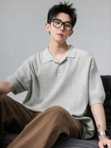 Wood soon | Retro Minimalist Short Sleeve Summer Classic Style Loose Polo Shirt