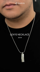 Emrys Liontin Set LEXYS Real Titanium Anti Karat Kalung Titanium Pria Wanita