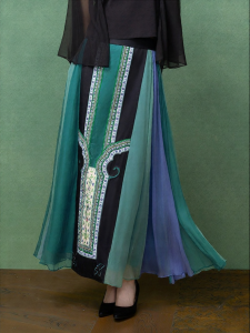 New Chinese Style Silk Skirt 2025 Summer