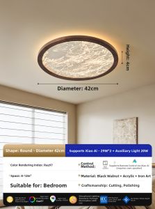 PARSA | Protective Eye Modern Simple Walnut Ceiling Light