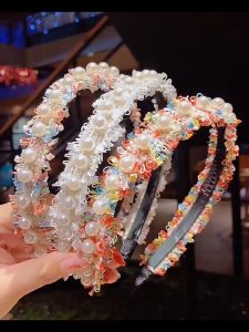 ALENADAY - Bando Wanita Dewasa korea Bandul Mutiara Bondu Aksesoris Rambut Anak Perempuan BND07