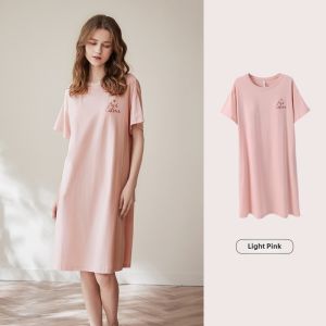 Summer Lightweight Sleeve Short Breastpad Sleepdress